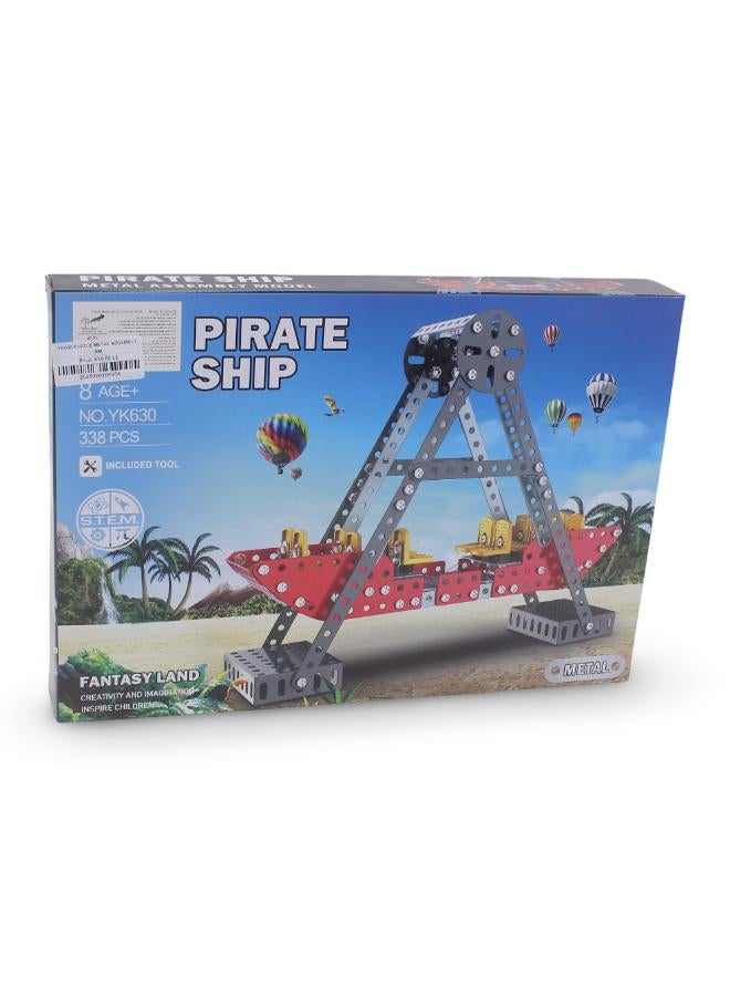 OKO Metal Assembly Amusement Park Pirate Ship Model (338 pieces) - Image 2