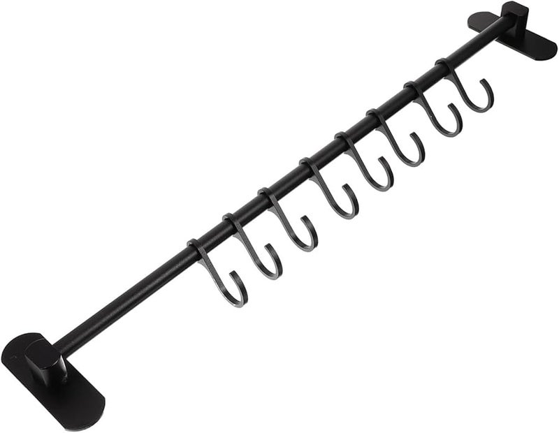 خطافات معطف مثبتة على الحائط من الألومنيوم متعددة الأغراض رف تخزين منزلي - Image 1