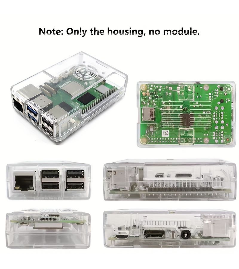 علبة شفافة مصبوبة بالحقن لحماية وتبريد Raspberry Pi 3 - Image 2