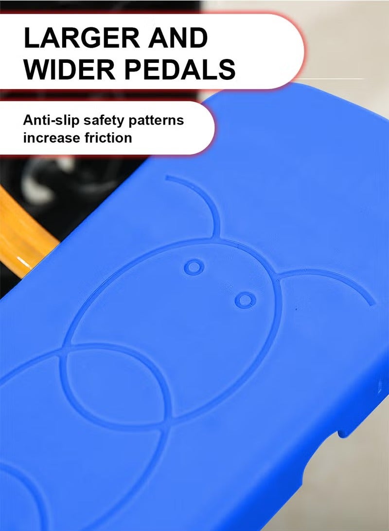 شو وو دراجة توازن للأطفال، مركبة تدريب، سكوتر تمارين التوازن لتعزيز الثقة بالنفس، معدات تدريب حسية غير قابلة للانزلاق، أزرق - Image 3