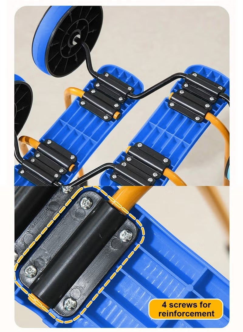 شو وو دراجة توازن للأطفال، مركبة تدريب، سكوتر تمارين التوازن لتعزيز الثقة بالنفس، معدات تدريب حسية غير قابلة للانزلاق، أزرق - Image 4