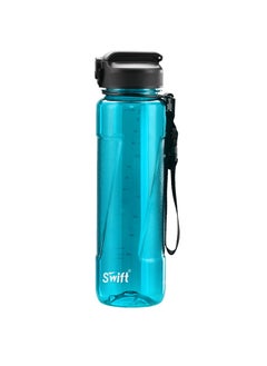 Swift 32 Ounce Sport Water Bottle with Lid Rope Portable Leakproof Outdoor Bicycle Shaker Fruit Tea Infuse Drink Space Cups For Water Plastic BPA Free, 1000ml Blue  - Image 1