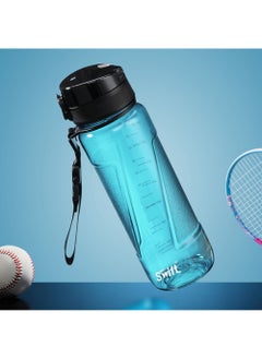 Swift 32 Ounce Sport Water Bottle with Lid Rope Portable Leakproof Outdoor Bicycle Shaker Fruit Tea Infuse Drink Space Cups For Water Plastic BPA Free, 1000ml Blue  - Image 3