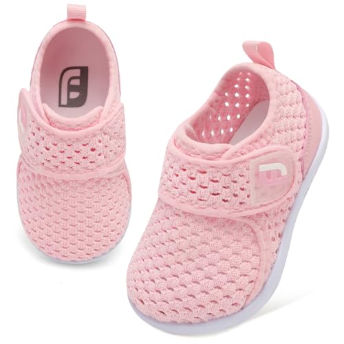 JOINFREE Toddler Water Shoes Baby Water Sandals Quick Dry Non-Slip Water Barefoot Swim Shoes Walking Shoes Sock Shoe for Kids Boys Girls Pink 18-24 Months Infant - Image 1