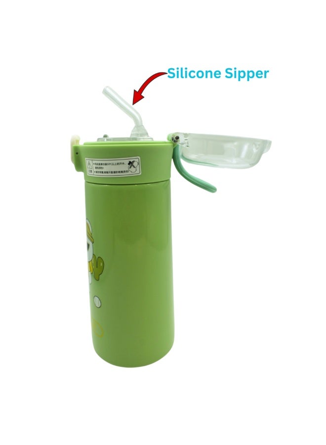 تويسو زجاجة مياه سفر معزولة من الفولاذ المقاوم للصدأ مزدوجة الجدار مقاومة للتسرب منsulated Travel Water Bottle for Kids, Hot or Cold, Durable Portable Spill‑Proof Bottle for School & Outdoors 330 ml Twisoo للأطفال، ساخنة أو باردة، زجاجة متينة محمولة مقاومة للانسكاب للمدرسة والأنشطة الخارجية، سعة 330 مل - Image 3