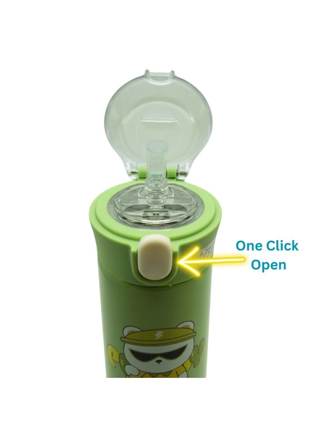تويسو زجاجة مياه سفر معزولة من الفولاذ المقاوم للصدأ مزدوجة الجدار مقاومة للتسرب منsulated Travel Water Bottle for Kids, Hot or Cold, Durable Portable Spill‑Proof Bottle for School & Outdoors 330 ml Twisoo للأطفال، ساخنة أو باردة، زجاجة متينة محمولة مقاومة للانسكاب للمدرسة والأنشطة الخارجية، سعة 330 مل - Image 4