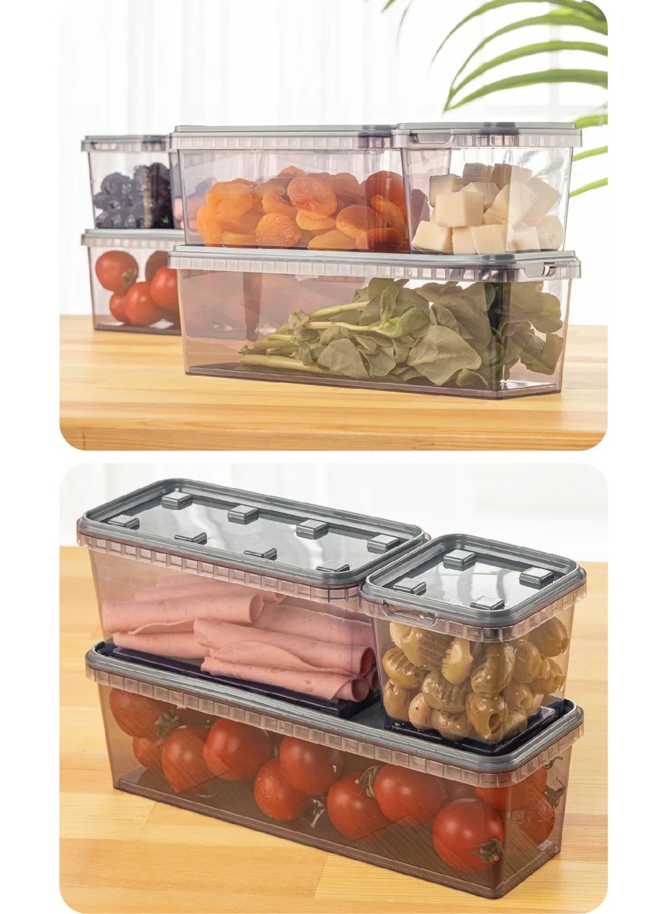 فينيف 12LI 0.7 Liter Block Leakproof Storage Container Set Anthracite