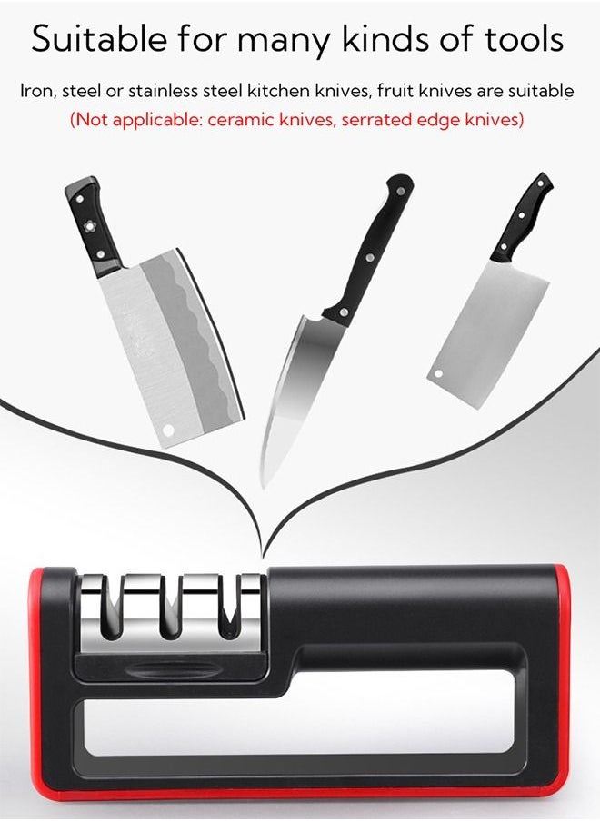 Haidue - Kitchen Knife Sharpener for Sharpening and Polishing Kitchen Knives with Easy Manual Sharpening for Straight Knives Perfect for Household and Chef’s Choice - Image 1