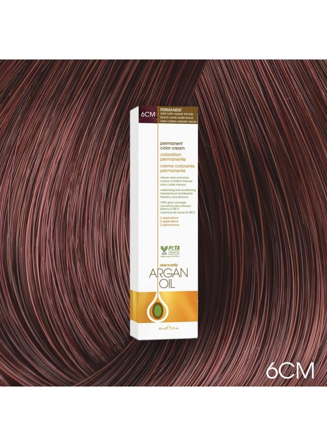 One N Only N' Permanent Hair Color - Permanent Hair Dye Made with Argan Oil - Delivers Rich, Accurate Tones with Gray Coverage - Improves Moisture & Elasticity - 6CM Dark Rusty Copper Blonde (3 oz) - Image 2