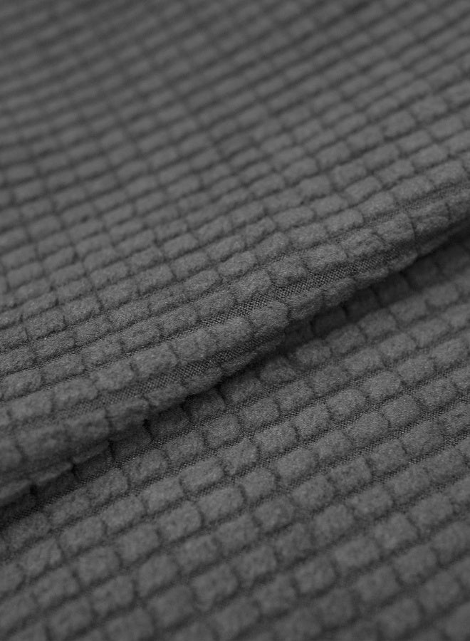 Noon East Stretch Fit Texture Sofa Cover with Elastic Bottom, Soft Slipcover Fabric - Great for Furniture Protection, Washable & Dog/Cats Friendly - 3 Seater (180-230 cm) - Grey - Image 4