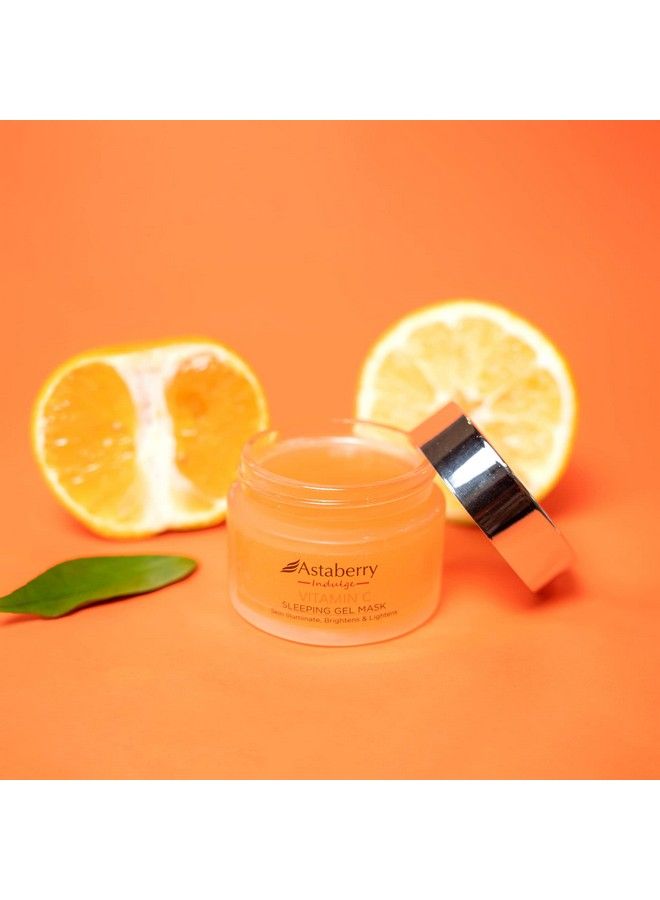 Astaberry Indulge Vitamin C Sleeping Gel Mask For Skin Illuminate 50G Brightens & Lightens; Boosts Glow & Plumps Skin; Repairs Sun Damage; Reduces Pigmentation - Image 3