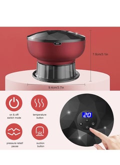 Excefore Cupping Therapy Set, Electric Cupping Set Vacuum Cupping Massager, Smart Electric Cupping Therapy Set with Red Light Rechargeable Cupping Set Scraping Massage Tool  - Image 2