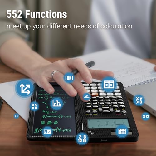 ROATEE 991EX 552 Functions Desktop ROATEE Scientific Calculator Rechargeable & Solar Power, Multiview 6-Line Display with Erasable LCD Writing Tablet for High School College Graduate Student and Researchers - Image 2