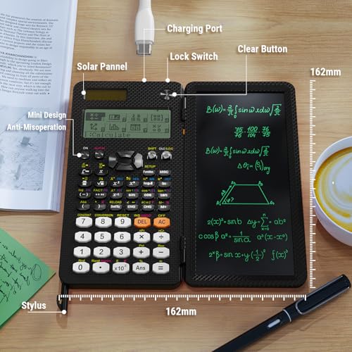 ROATEE 991EX 552 Functions Desktop ROATEE Scientific Calculator Rechargeable & Solar Power, Multiview 6-Line Display with Erasable LCD Writing Tablet for High School College Graduate Student and Researchers - Image 4