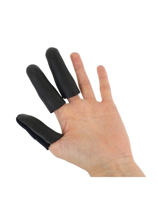 Jatai Heat Shield - Professional High Heat Resistant Finger Protection Guards for Curling and Flat Irons, Wands, Blow Dryers - 3pc (Thumb & 2 Fingers) (S/M - thumb 3/4" (2cm) wide or less, Black) - Image 3