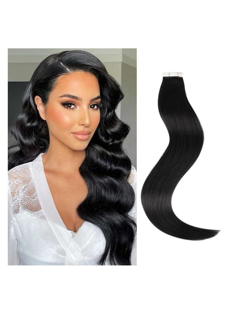 إستيل شريط Estelle غير مرئي في وصلات الشعر وصلات شعر بشري طبيعية 20 قطعة 50 جرام ( #1) - Image 1