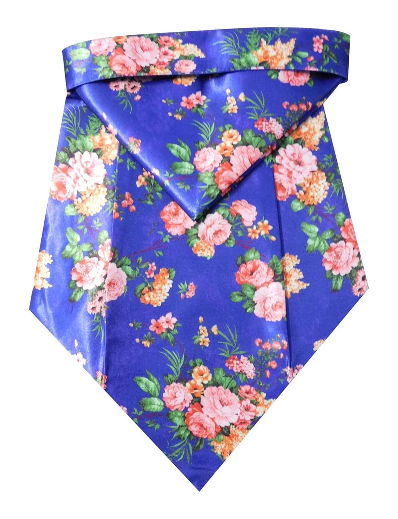 Self Design Micro Fiber Cravat Tie with Pocket Square