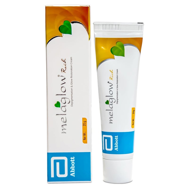 MELAGLOW Rich Depigmentation and Glow Restoration skin brightening and Lightning Cream 20Gm Pack of 2 - Image 1