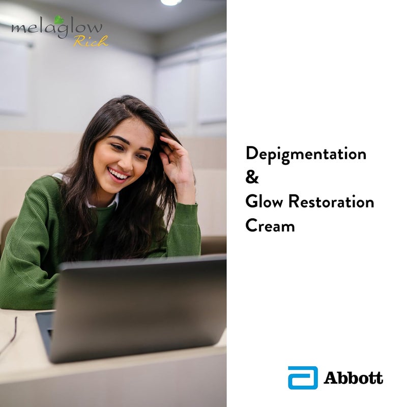 MELAGLOW Rich Depigmentation and Glow Restoration skin brightening and Lightning Cream 20Gm Pack of 2 - Image 2