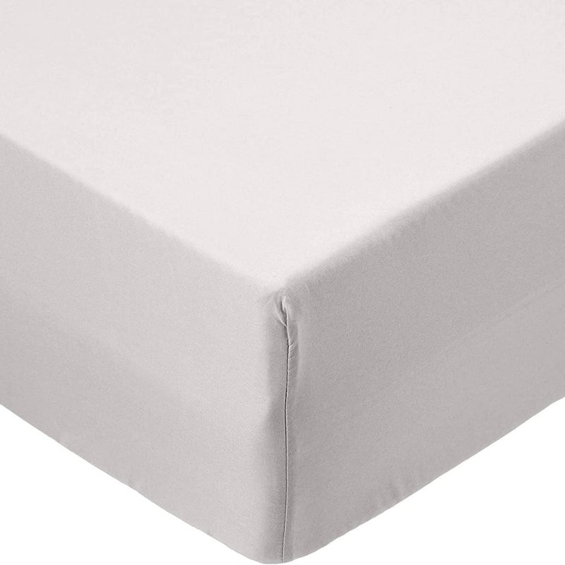 Extra Deep Fitted Sheet 40cm 16 Inch  Non Iron Easy Care Soft Brushed Microfibre Fabric Shrinkage and Fade Resistant King  Silver