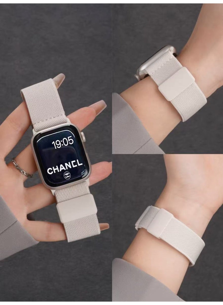 Watch Band Compatible for Apple Watch Series Band 42mm 44mm 45mm 46mm 49mm women, Genuine Leather Double Tour Designed Slim Replacement Strap for iWatch Series10 9 8 7 6 SE