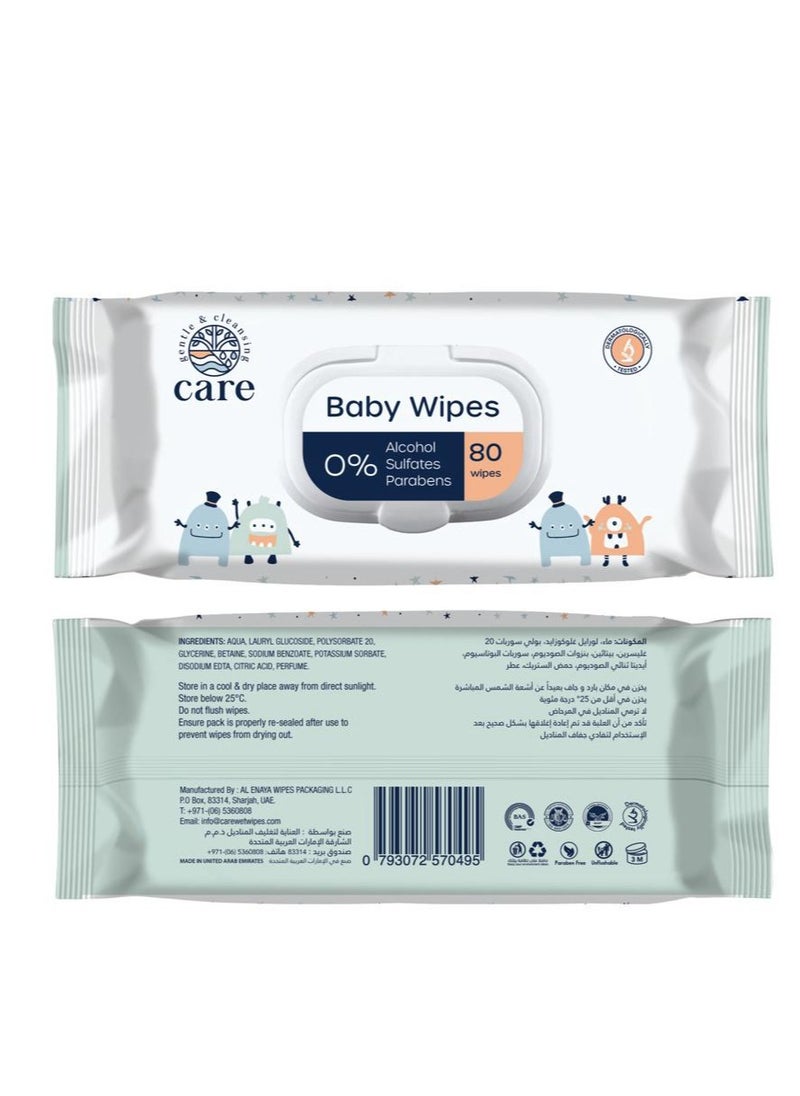 CARE Baby Care Advanced Baby Wipes 80 Wipes  - Image 2