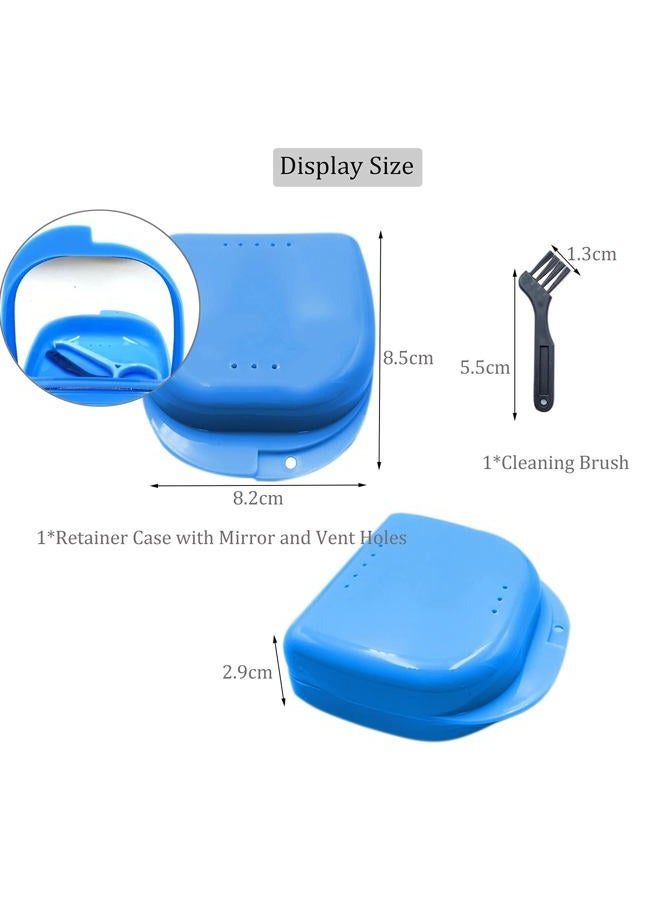 HRASY Oral Care Disassembly Kit/7pcs Including 1 Retainer Case With Mirror and Vent Holes | 1 Aligner Remover Tool | 4 Elastic Rubber Bands Placers | 1 Cleaning Brush (White) - Image 2