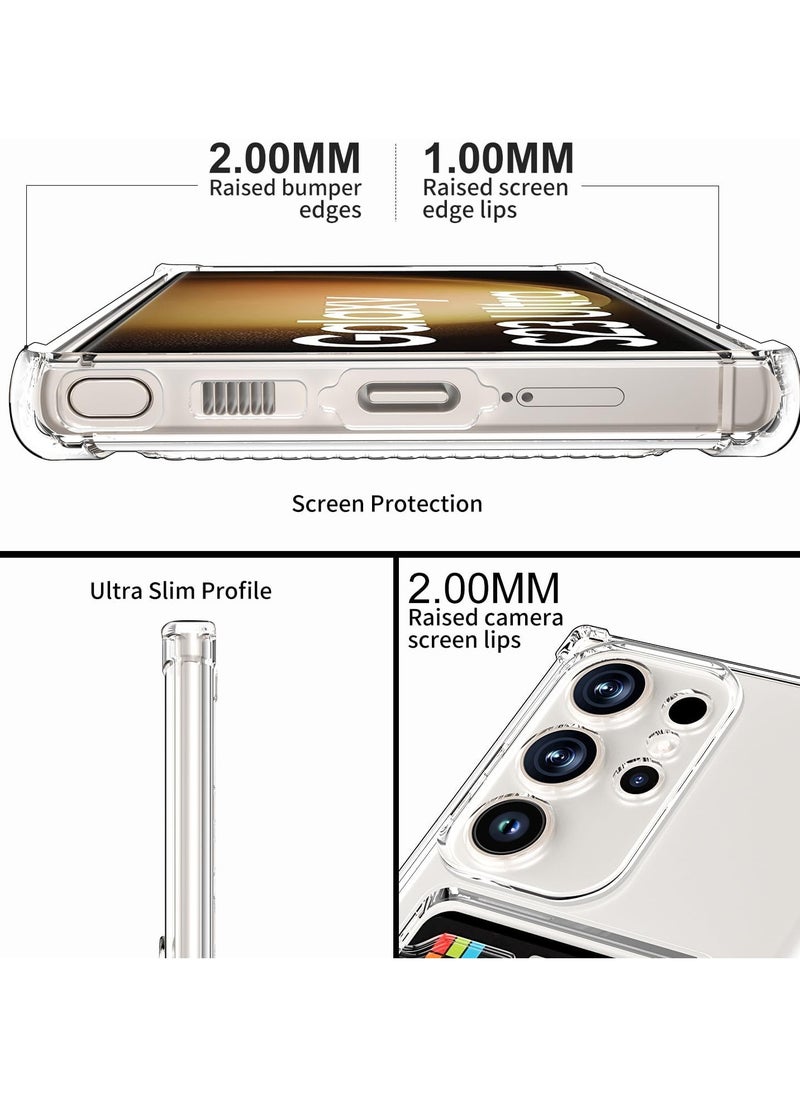 Generic - Wallet Phone Case Slim Fit Card Slot Transparent Case Protective Soft Shockproof Case with Card Holder For Samsung Galaxy Note 10 Plus - Image 1