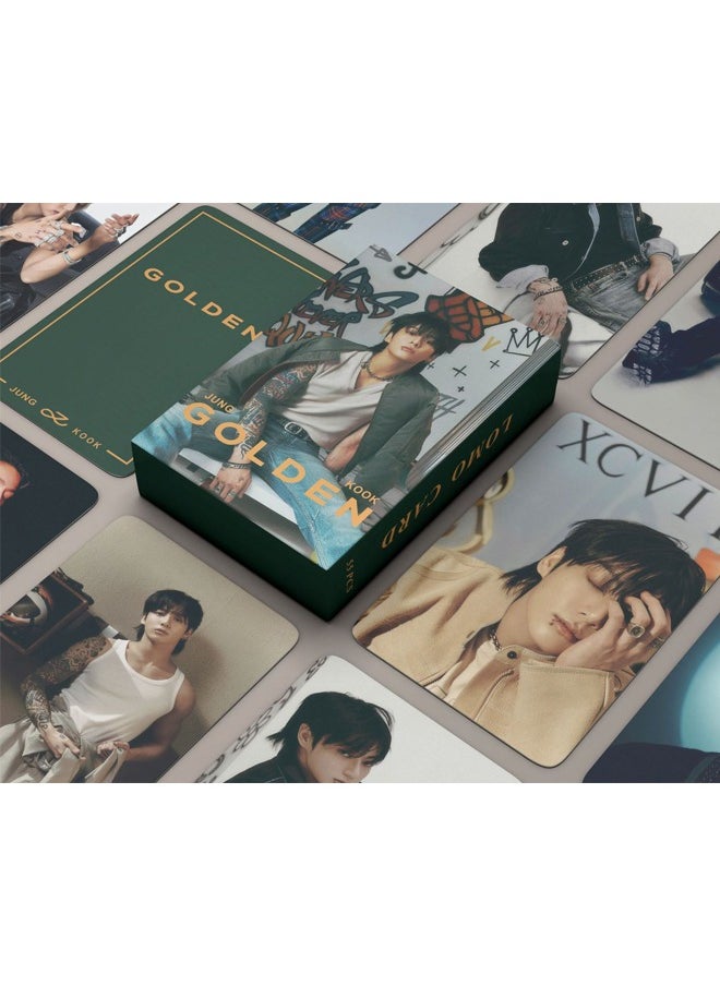 EHOME 55-Piece BTS JungKook 2023 New Album GOLDEN Lomo Card  - Image 1