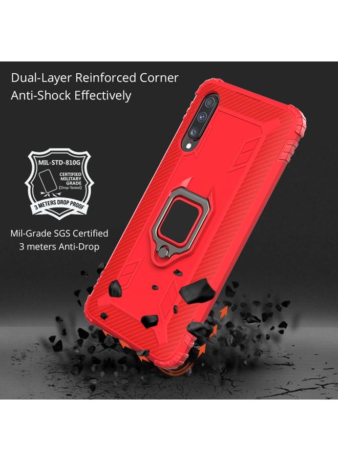 The Bros Case For Galaxy A70 Carbon Fiber Protective Case with 360 Degree Rotating Ring Holder - Image 3