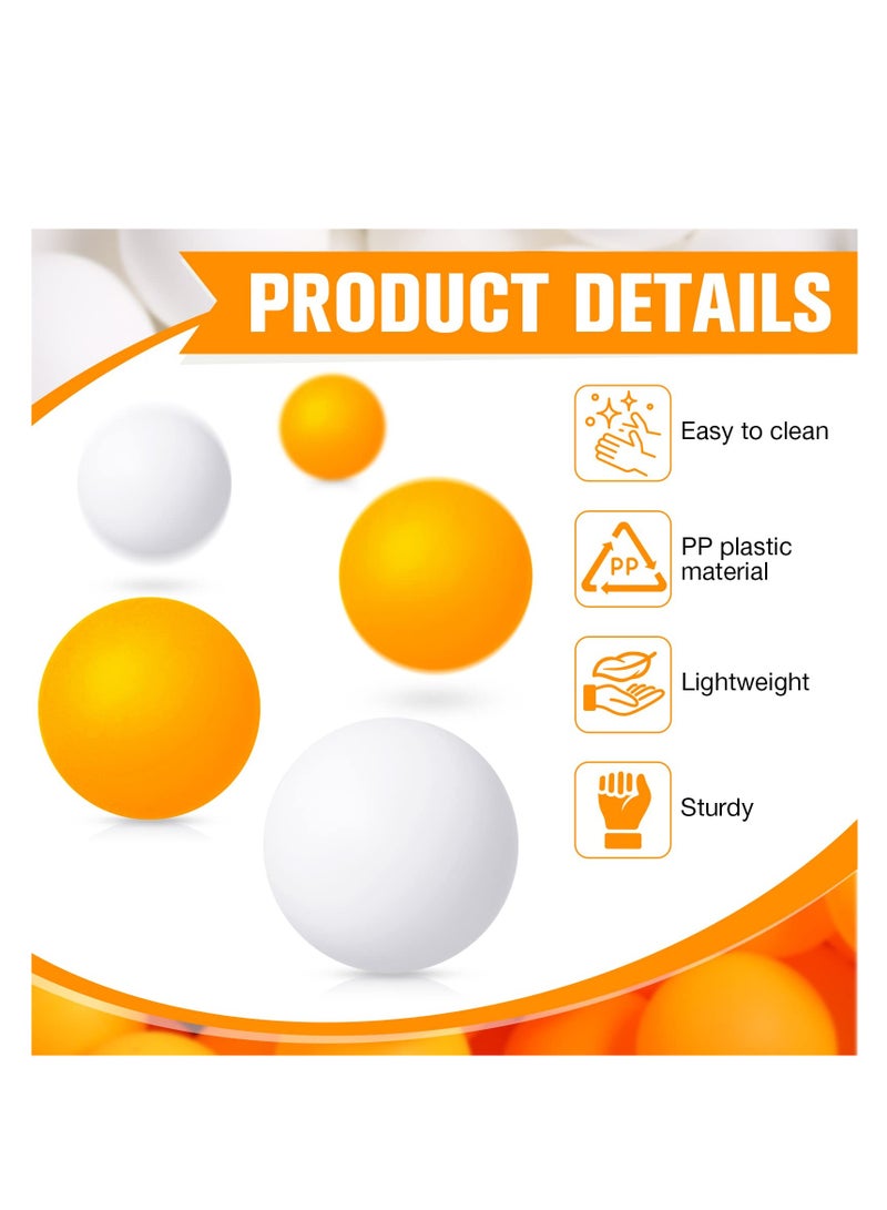 SYOSI 200 Pieces Plastic Balls, 40 mm Washable Table Tennis Balls, Mini Round Balls Funny Balls Small Plastic Balls Party Decoration Game Balls, White and Yellow - Image 2