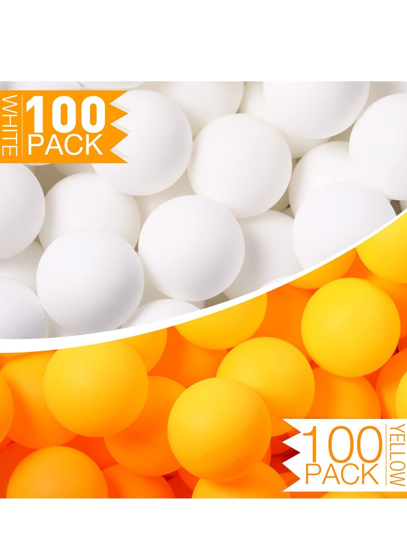 SYOSI 200 Pieces Plastic Balls, 40 mm Washable Table Tennis Balls, Mini Round Balls Funny Balls Small Plastic Balls Party Decoration Game Balls, White and Yellow - Image 3