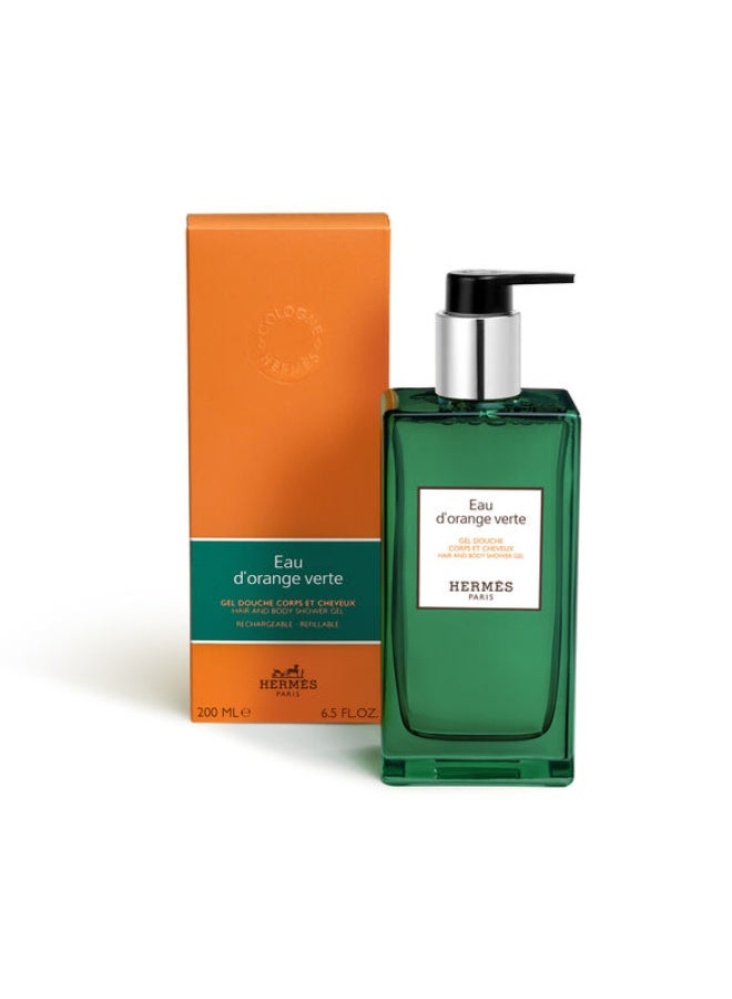 هيرميس جل استحمام للشعر والجسم من هيرميس أو دو أورانج فيرت 200 مل - Image 2
