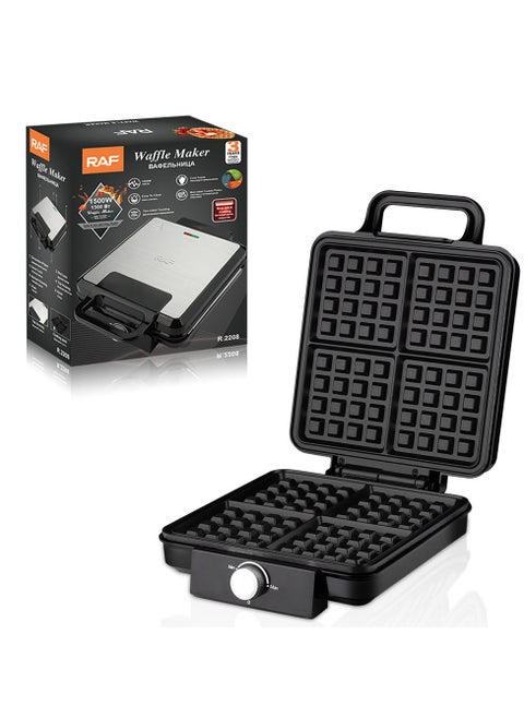 Mini All-in-One Breakfast Maker Waffle Iron with Dual-Sided Heating