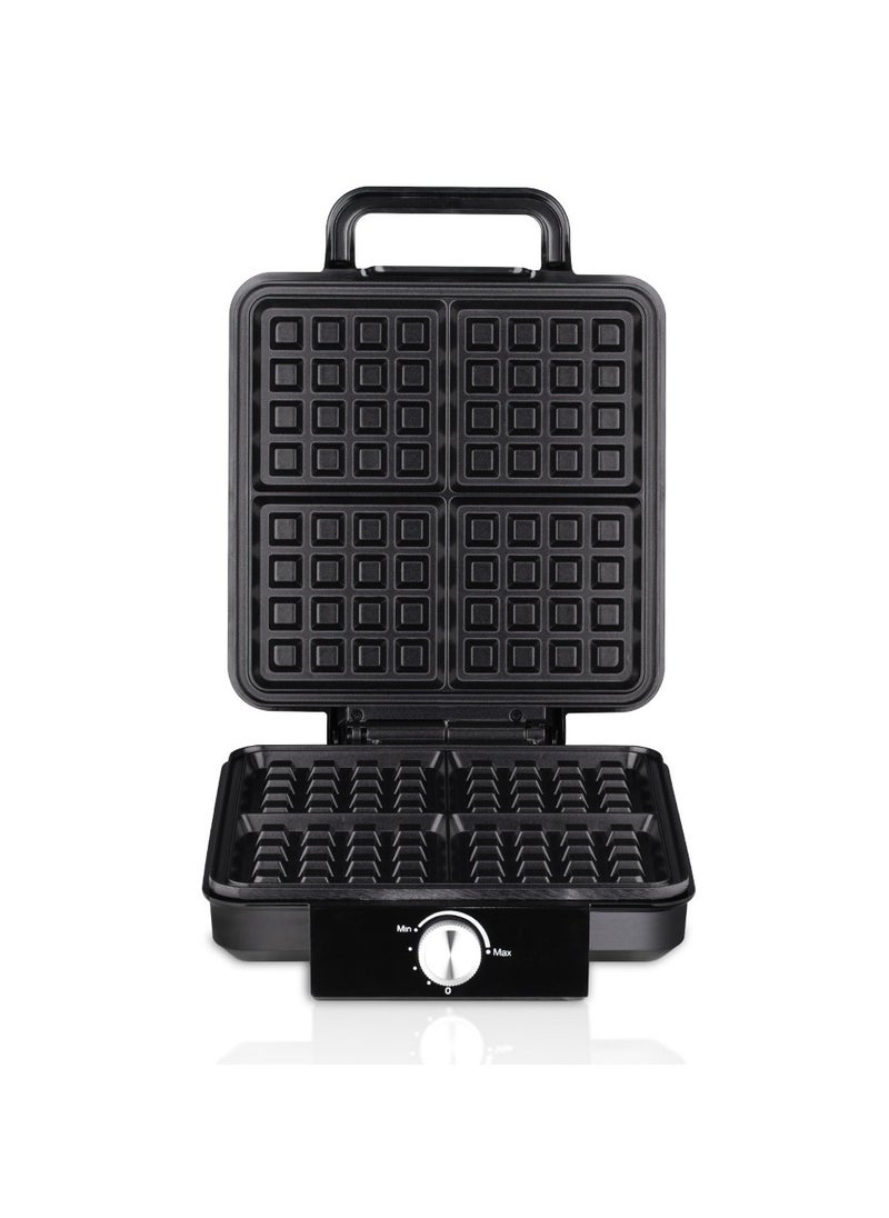 Mini All-in-One Breakfast Maker Waffle Iron with Dual-Sided Heating