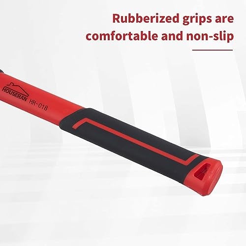 HOUSERAN Rubber Mallet, HOUSERAN Rubber Mallet Hammer with Hook, 20 oz Rubber Hammer with Solid Rubber Head & Non-Slip Soft Grip, Mallet Hammer for Woodworking, Flooring, DIY Projects and Soft Blow Tasks - Image 4