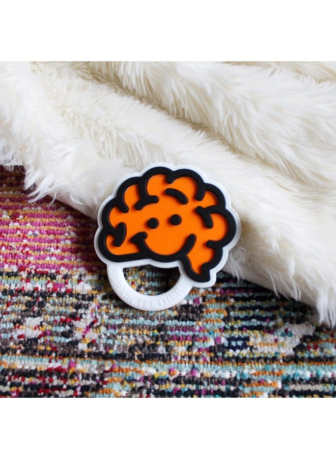 فات براين تويز عضاضة مخ من Fat Brain Toys - برتقالية - عضاضة سيليكون محببة للأطفال - Image 2