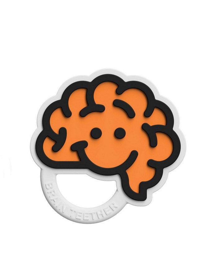 فات براين تويز عضاضة مخ من Fat Brain Toys - برتقالية - عضاضة سيليكون محببة للأطفال - Image 1