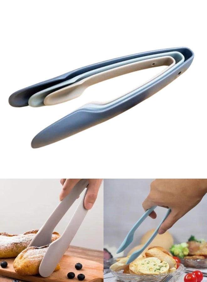 هابي هوم مجموعة من 3 قطع ملاقط بلاستيكية بأحجام مختلفة متعدده الاستخدامات في المطبخ تُستخدم لتقليب الطعام وتقديمه - Image 1