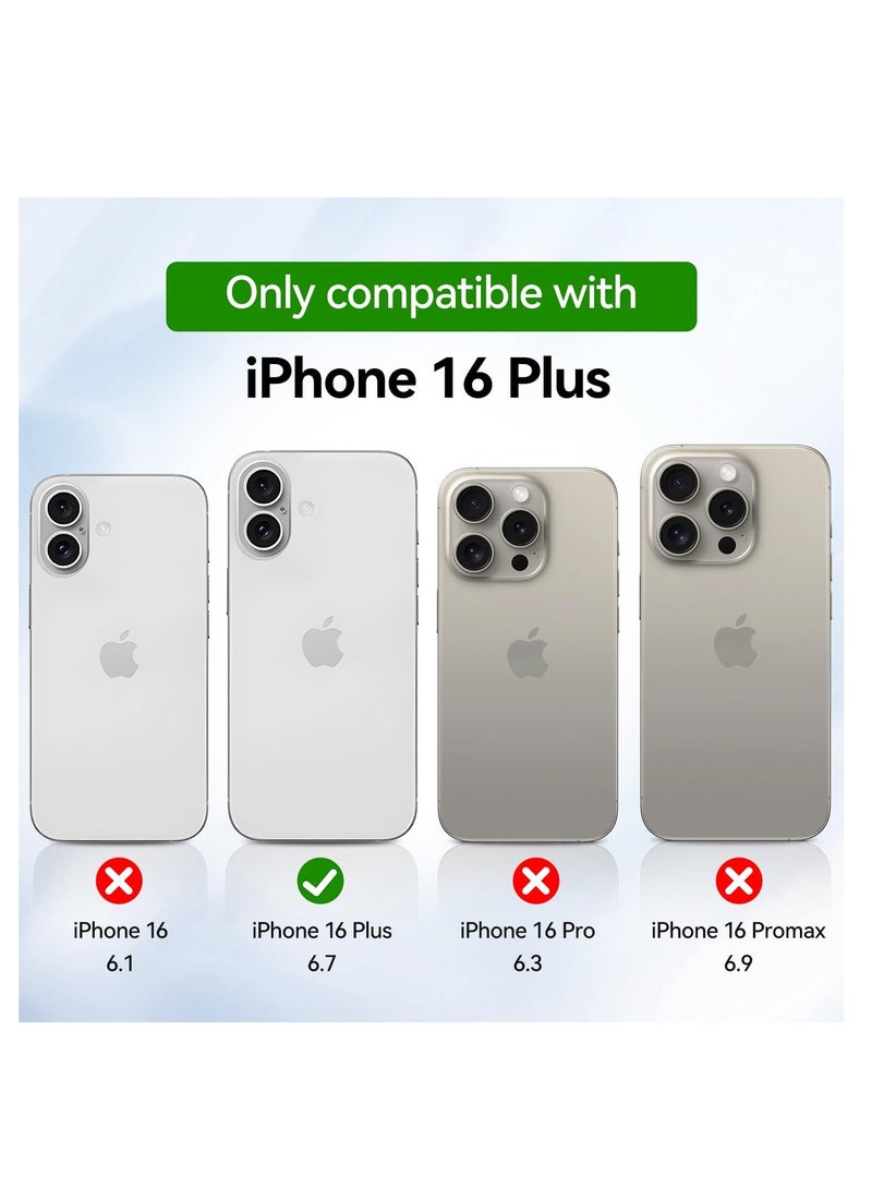 iPhone 16 Plus Magnetic Case Scratch-Resistant Back Clear Magsafe Cover for Apple iPhone 16 Plus 6.7 inch - Image 2