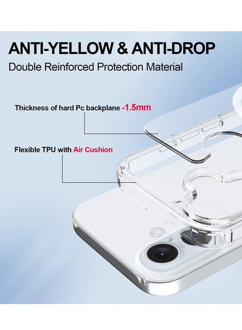 iPhone 16 Plus Magnetic Case Scratch-Resistant Back Clear Magsafe Cover for Apple iPhone 16 Plus 6.7 inch - Image 3