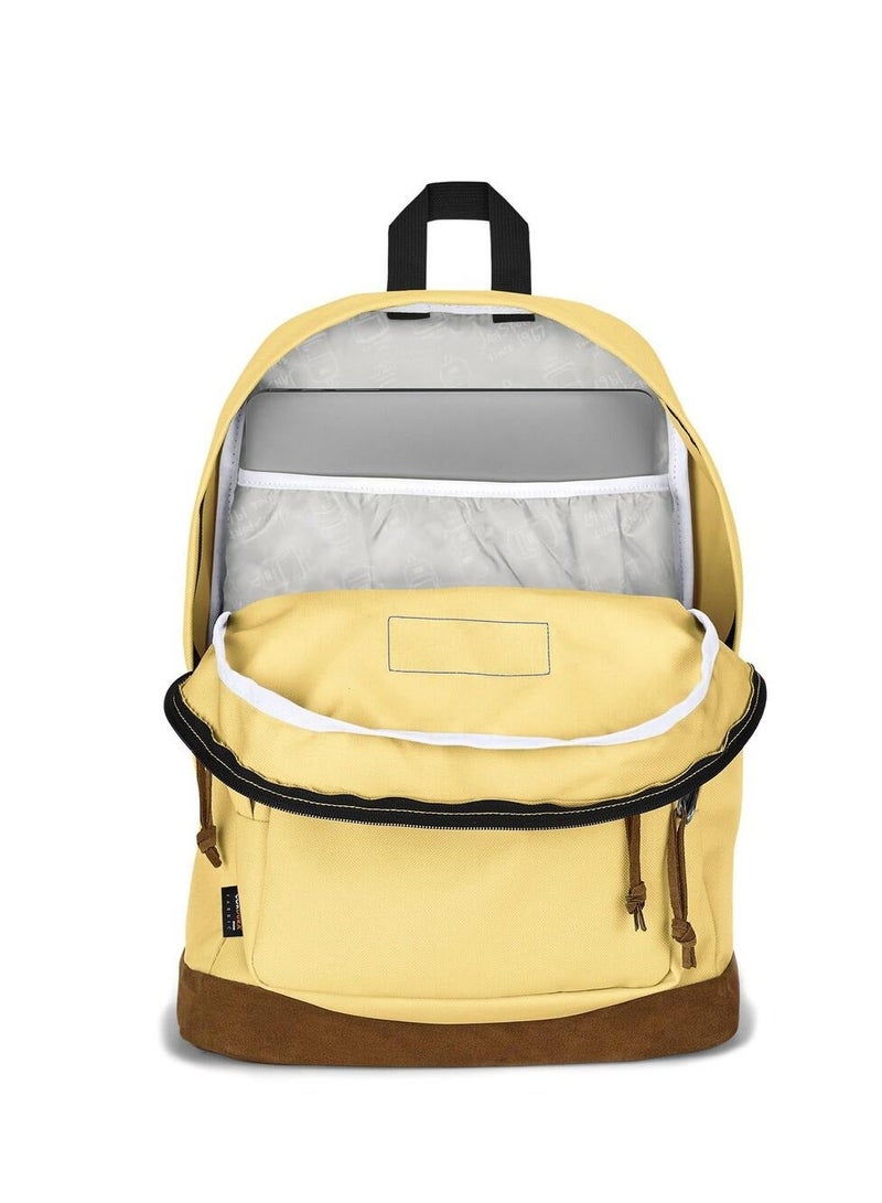 JANSPORT حقيبة مدرسية كلاسيكية ملونة مع قسم جلد للحاسوب - حقيبة سفر أساسية للعودة إلى المدرسة، حقيبة لابتوب للطلاب - Image 4