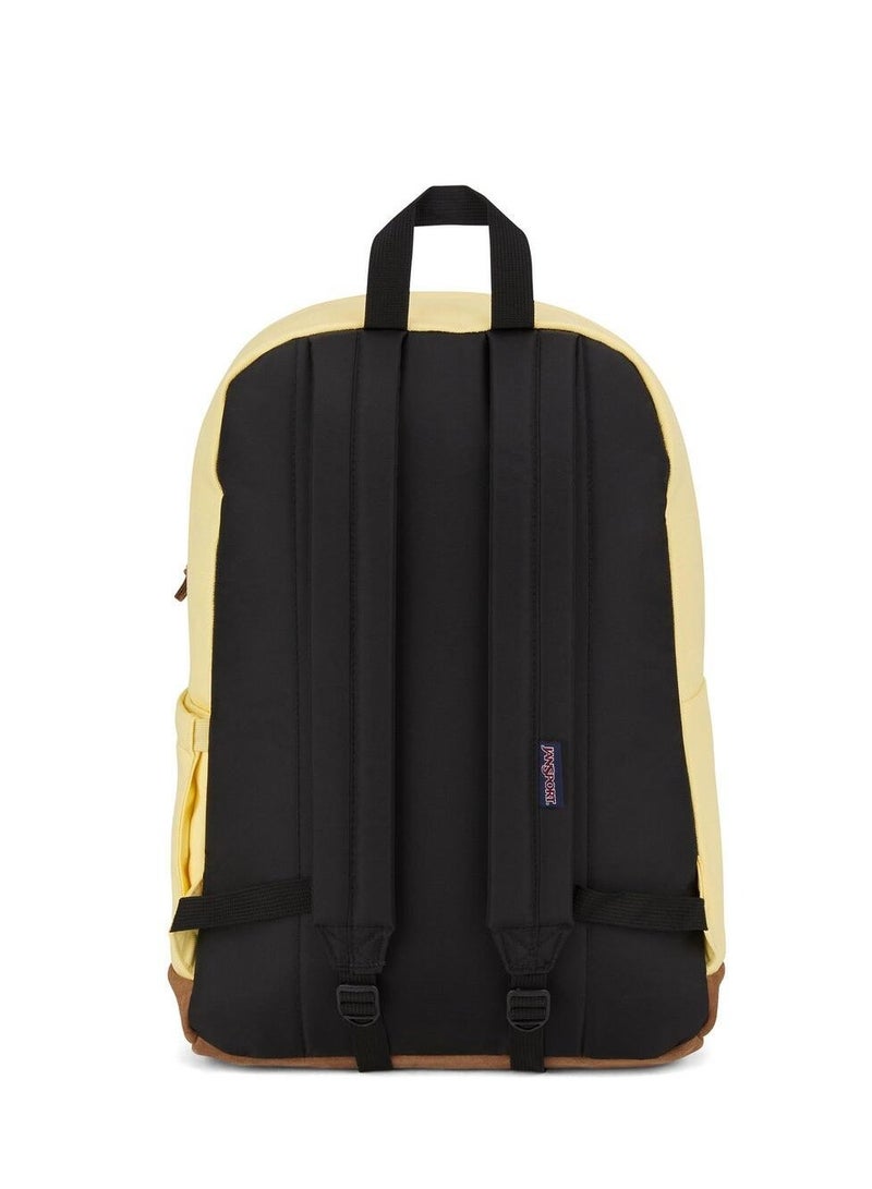 JANSPORT حقيبة مدرسية كلاسيكية ملونة مع قسم جلد للحاسوب - حقيبة سفر أساسية للعودة إلى المدرسة، حقيبة لابتوب للطلاب - Image 3