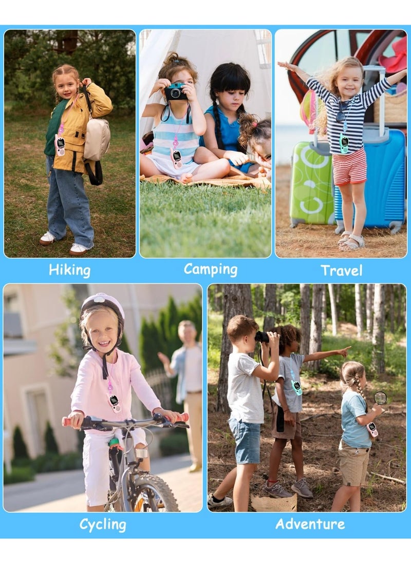 MOCOM Adventure-Ready Kids Toy Walkie Talkies | Long-Range 3+ Miles | Safe, Radiation-Free | Durable ABS for Outdoor Fun, Camping & Hiking | Wireless Communication Toy for Boys & Girls 3-12 Years | Built-in Flashlight & Rechargeable Battery (1 Blue, 1 Pink)  - Image 5