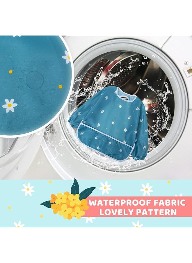 erorex - Long Sleeves Toddler Weaning Bibs Sleeved Baby Waterproof Feeding Coverall Set Catching Food And - Image 1