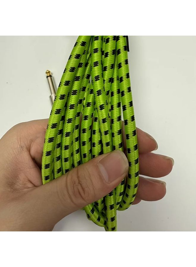 Fluorescent Green 196 85 Inch Right Angle Guitar Cable Spring Loaded for Electric Guitar Bass Amp - Image 5