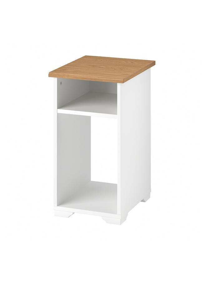 Zaboon Side Table, White, 40X32 Cm - Image 1