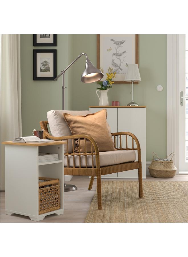 Zaboon Side Table, White, 40X32 Cm - Image 3