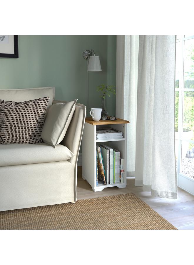 Zaboon Side Table, White, 40X32 Cm - Image 2