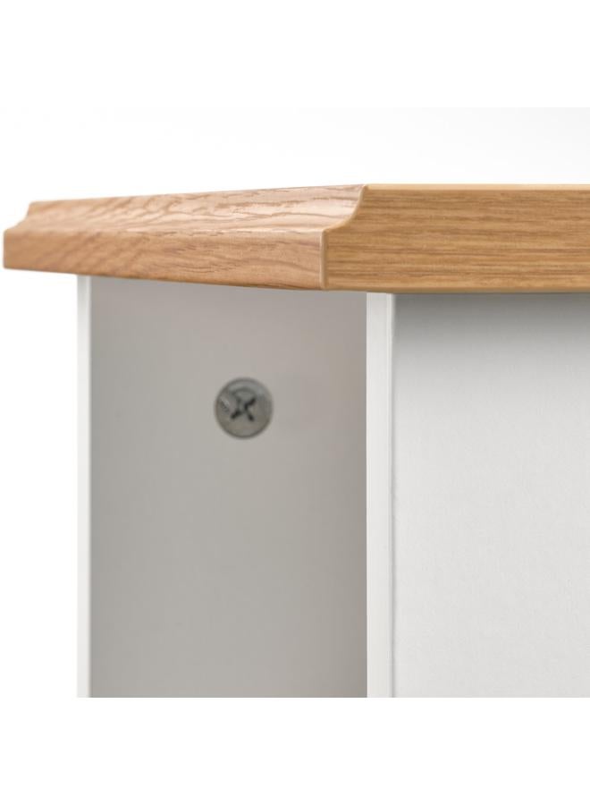 Zaboon Side Table, White, 40X32 Cm - Image 5